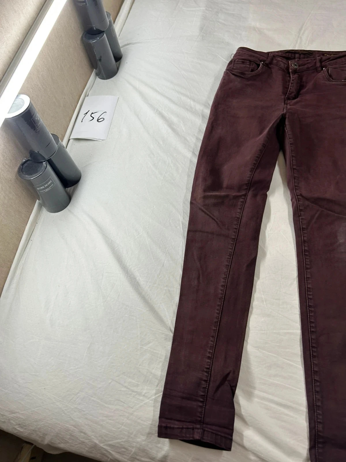 Rode wijnrode vintage hoge taille jeans van Vs. Miss – photo 3
